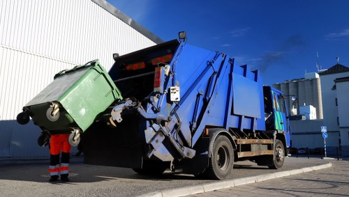 Professional office clearance team at work in Brompton