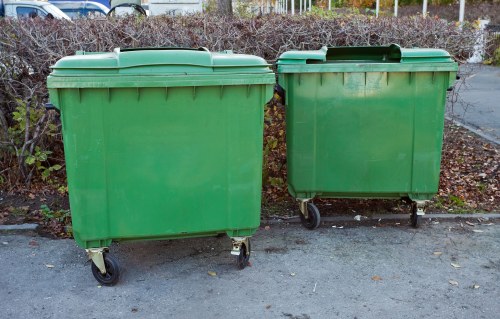 Recycling bins and separated commercial waste streams in Brompton