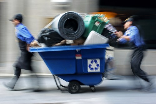 Professional flat clearance team at work